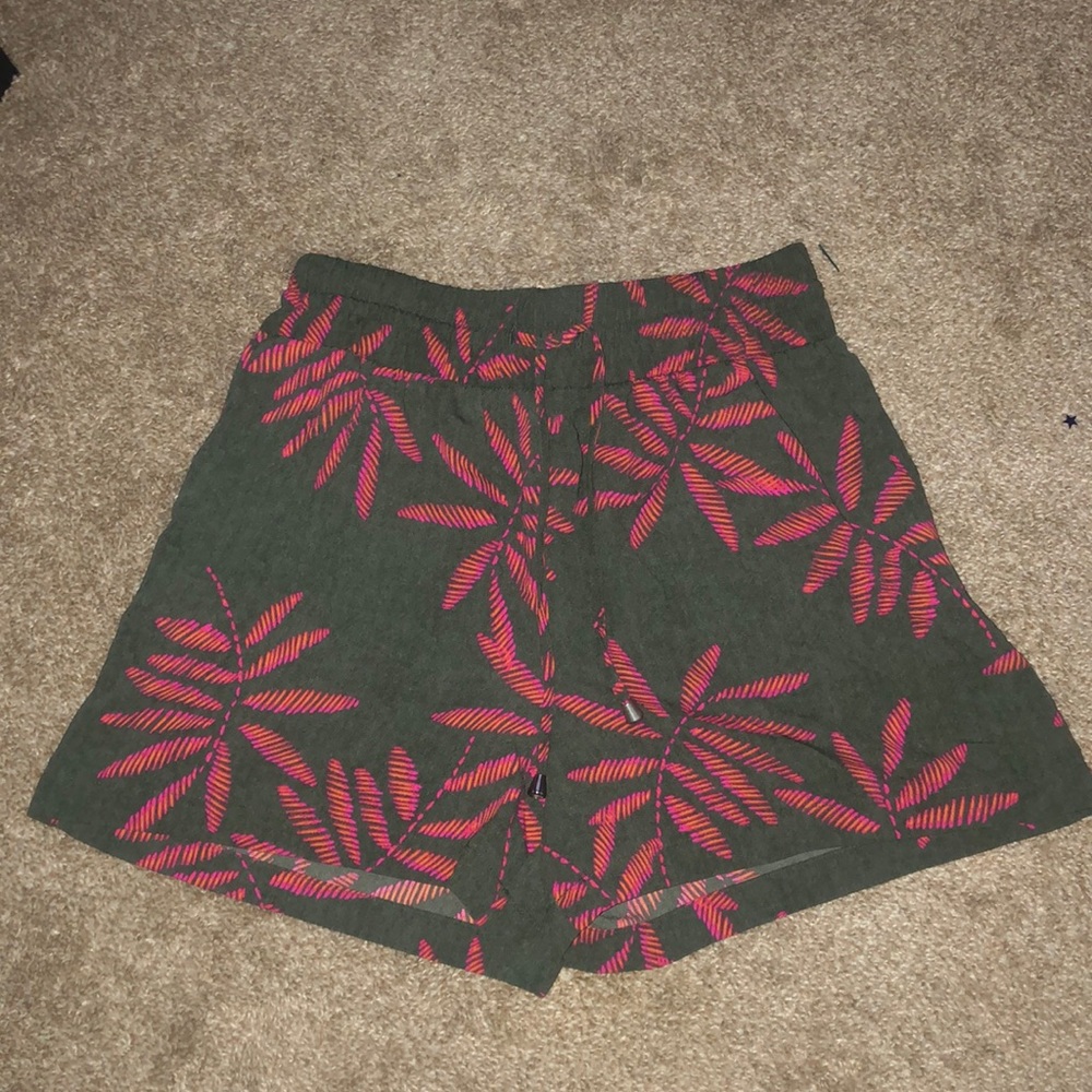 Green patterned fabric shorts from Target
